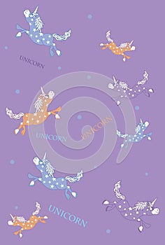 Unicorn Pegasus Vector Illustration