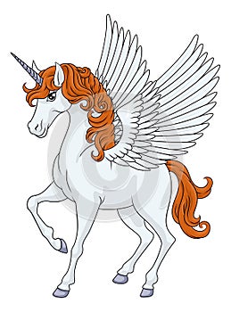 Unicorn Pegasus Wings Horn Horse Animal Cartoon