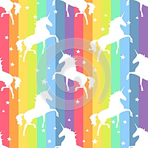 Unicorn. Rainbow pattern