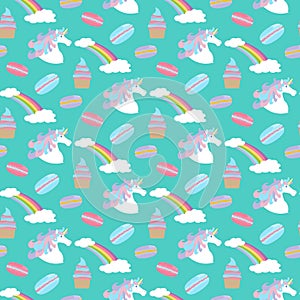 Unicorn rainbow pattern
