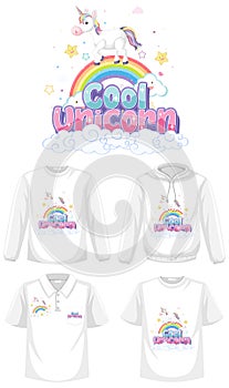 Unicorn shirt mock up on white background