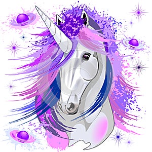 Unicorn Spirit Pink and Purple Mythical Creature