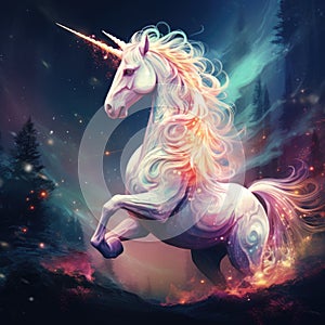 Unicorn. Star magic unicorn logo Magical Unicorn