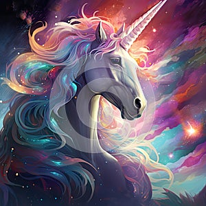 Unicorn. Star magic unicorn logo Magical Unicorn