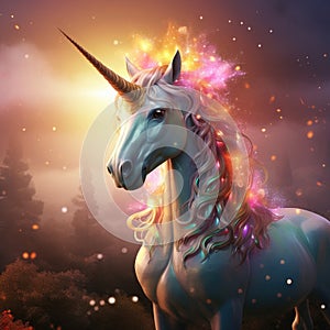 Unicorn. Star magic unicorn logo Magical Unicorn