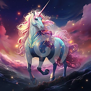 Unicorn. Star magic unicorn logo Magical Unicorn