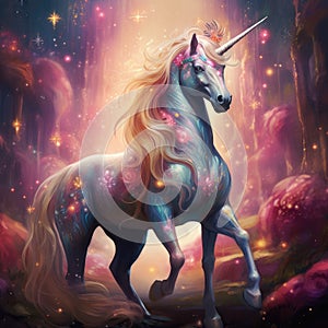 Unicorn. Star magic unicorn logo Magical Unicorn