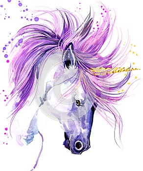 Unicornio. unicornio acuarela ilustraciones. unicornio. unicornio imprimir 