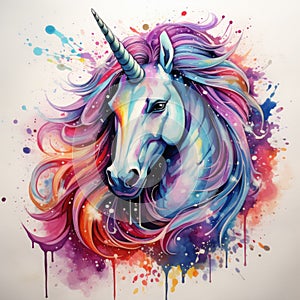 Unicorn. Unicorn watercolor illustration Magical Unicorn . Unicorn T-Shirt print