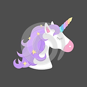 Unicorn vector illustration graphic icon