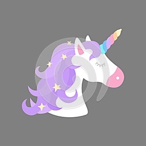 Unicorn vector illustration graphic icon