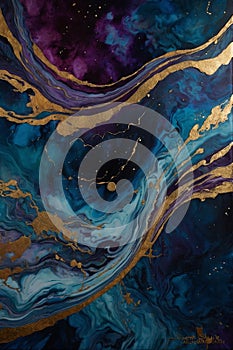Colourful background Ethereal Lines: Gilded Reverie in Cosmic Harmony photo