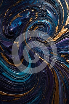 Colourful background Ethereal Swirl: Gilded Reverie in Cosmic Harmony photo