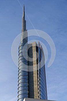 Unicredit tower in Gae Aulenti square, Milan photo