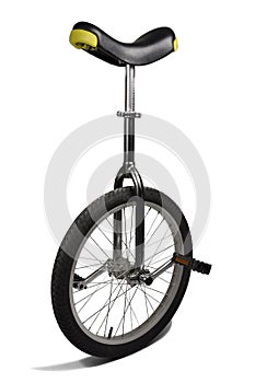 Unicycle isolated on white photo