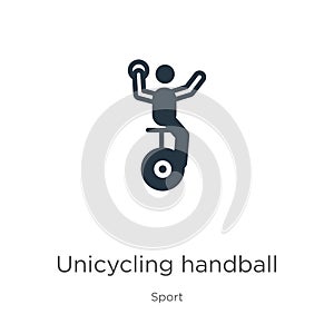 Unicycling handball icon vector. Trendy flat unicycling handball icon from sport collection isolated on white background. Vector