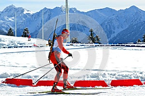 Unidentified athletes competes in IBU Regional Cup in Sochi