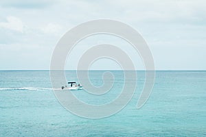 Unidentified boat in Carlisle Bay, Bridgetown, Barbados.