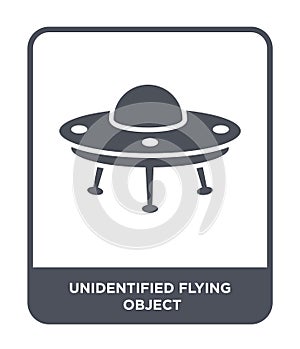 unidentified flying object icon in trendy design style. unidentified flying object icon isolated on white background. unidentified
