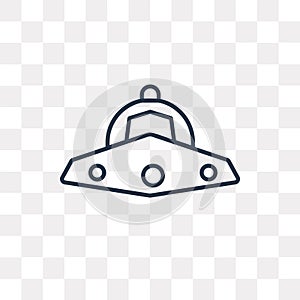 unidentified flying object vector icon isolated on transparent b