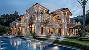 Unidentified Luxury Home Exterior the rich