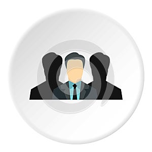 Unidentified male avatars icon, flat style