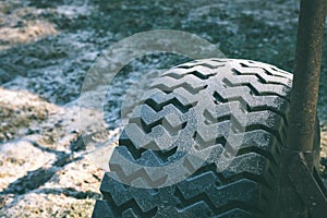 Unidentified offroad vehicles during a desert safari - vintage e