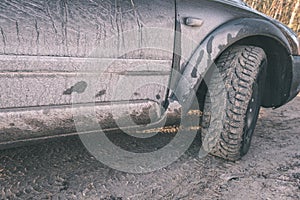 Unidentified offroad vehicles during a desert safari - vintage f