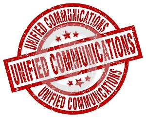 Unified communications round red stamp