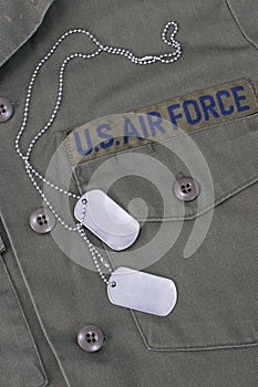 Uniform with blank dog tags