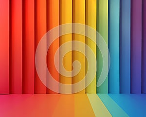 A uniform gradient background, its spectrum of colors merging with sharp, distinct clarity