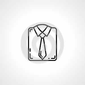 Uniform line icon, shirt with tie icon