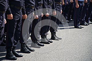 The uniform of the Russian police is army ankle boots. Suppression of unrest. Problems of opposition rallies  detentions and photo