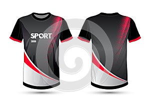 Uniform template, Sports shirt mockup with brand logo