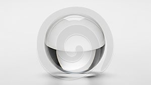 A uniform white emphasizing the simplicity and elegance of the sphere s