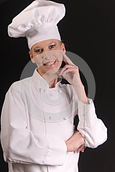 Uniformed Female Chef