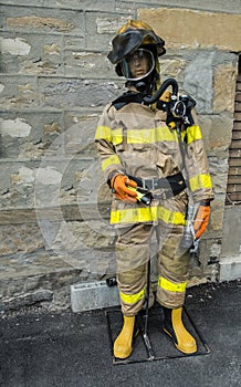 Uniformed Firefighter manequin
