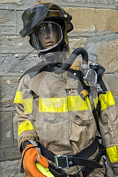 Uniformed Firefighter manequin