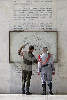 Uniformed Soldiers at Mount Samat Shrine