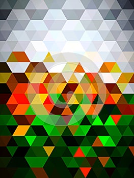 An unimaginable geometric pattern of unique triangles, rectangles