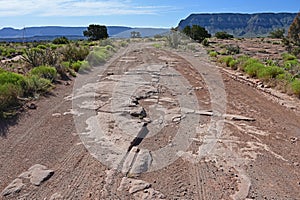 The unimproved road to Toroweap in the Grand Canyon.