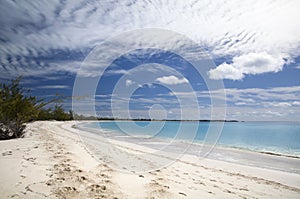 Uninhabited Island Beach Picturesque Cloudscape