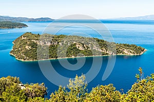 Uninhabited island located next to Karaca village in the Gulf of Gokova in Mugla province of Turkey