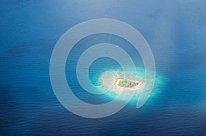 Uninhabited island in the Pacific