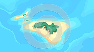 Uninhabited islands top view