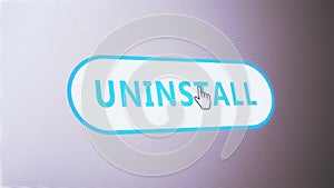 Uninstall icon button text click mouse label tag animation