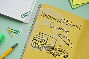 Uninsured Motorist Coverage is shown using the text and picture of car