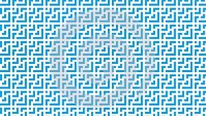 Uninterrupted Line Art Pattern in Blue and White