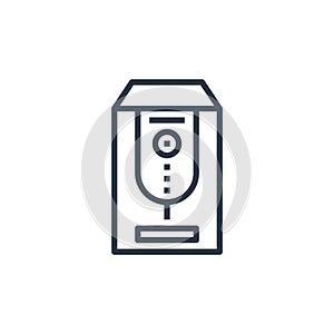 uninterrupted power supply icon vector from computer hardware concept. Thin line illustration of uninterrupted power supply