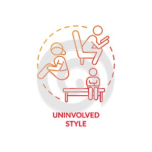 Uninvolved style red gradient concept icon